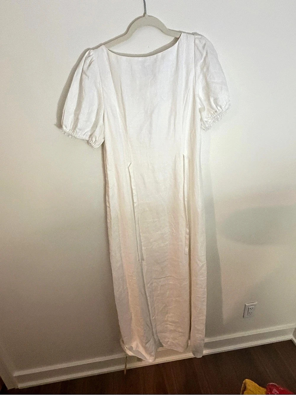 Reformation Linen Dress White Maxi Dress Size Medium - Picture 2 of 8